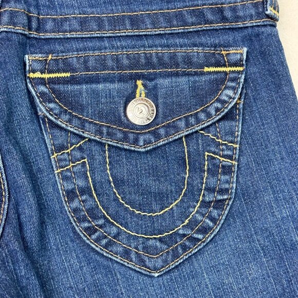 True Religion Jeans Becky Bootcut Blue Denim Made In USA Women's Size 26 - Picture 14 of 15